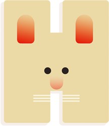 Djeco houten letter H - grafische dierenletter kinderkamer decoratie