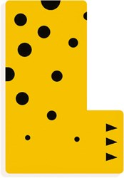 Djeco houten letter L - grafische dierenletter kinderkamer decoratie