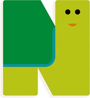 Djeco houten letter N - grafische dierenletter kinderkamer decoratie