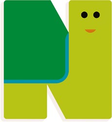 Djeco houten letter N - grafische dierenletter kinderkamer decoratie