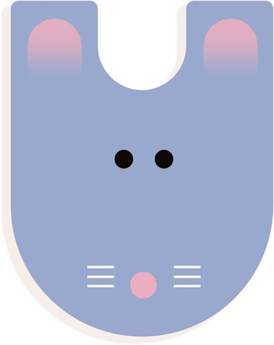 Djeco lettre en bois U - décoration chambre enfant animal graphique