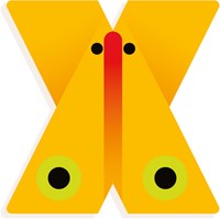 Djeco houten letter X - grafisch dierenalfabet kinderkamer decoratie
