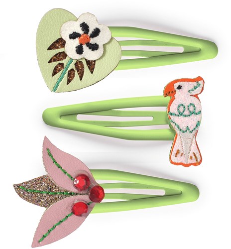 Djeco accessoires cheveux - barrettes colorées Colomba lot de 3