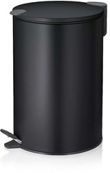 Kela poubelle à pédale noire 12 litres avec couvercle et pédale