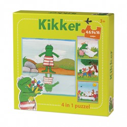 Bambolino Toys De wereld van Kikker 4-1 puzzel - 4+6+9+16 stukjes