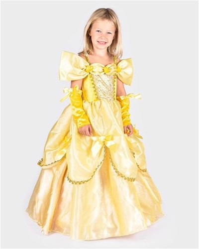 Den Goda Fen prinsessenjurk geel met accessoire - verkleedkleding 98-104