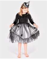 Den Goda Fen verkleedjurk heks met accessoires 122-128 cm 6-8 jaar