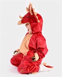 Den Goda Fen combinaison dinosaure triceratops costume 110-116cm rouge