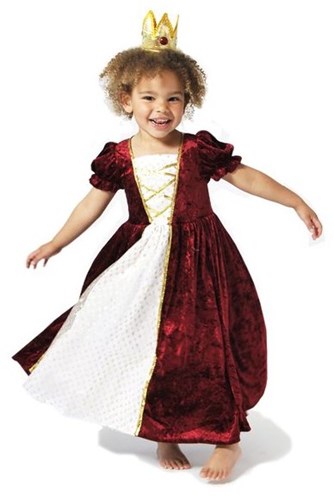 Den Goda Fen prinsessenjurk rood fluweel verkleedkleding 6-8 jaar