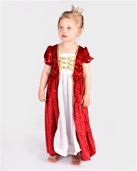 Den Goda Fen prinsessenjurk rood fluweel kostuum 98-104 verkleed