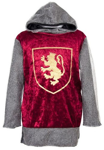 Den Goda Fen déguisement de chevalier rouge avec capuche pour enfants 110-116