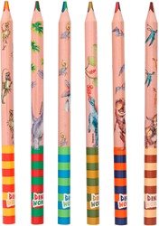Depesche Dino World crayons de couleur set - multicolore - ergonomique - dino