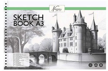 Creative Craft Group carnet de croquis A3 bloc de dessin 130 grammes multi couleurs