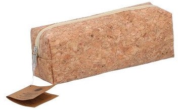 Potlodenetui bruin kurk look kunststof etui voor kinderen