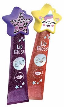 Clementoni lipgloss ster paars-geel Crazy Chic make-up voor kinderen