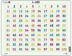 Legpuzzel educatief rekenen getallen 1-100 karton 100 stukjes