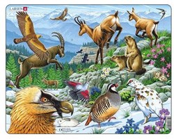 Legpuzzel dieren Alpen 55 stukjes karton educatief speelgoed