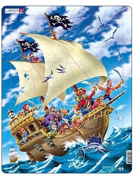 Puzzle bateau pirate carton 30 pièces jouet éducatif enfant