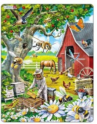 Legpuzzel dieren educatief karton De imker bij de bijen 53 stukjes