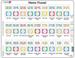 Educatieve puzzel klokkijken traditioneel en digitaal - 54 stukjes karton