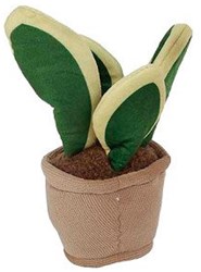 Knuffel plant pluche grijze pot gele knop - pluche speelgoed plant
