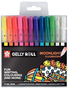 Sakura stylos gel set Moonlight 12 pièces - couleurs créatives gel