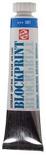 Peinture gouache Blockprint bleu clair 20ml pour loisirs créatifs