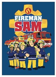 Fleece deken Brandweerman Sam - zachte kinderplaid 110x140cm