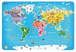 Classic World Houten Legpuzzel Wereldkaart, 48st.