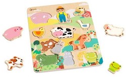 Classic World Houten Inlegpuzzel Boerderij, 12st.