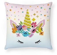 Diamond Dotz coussin diamond painting Flower Crown 18x18cm licorne