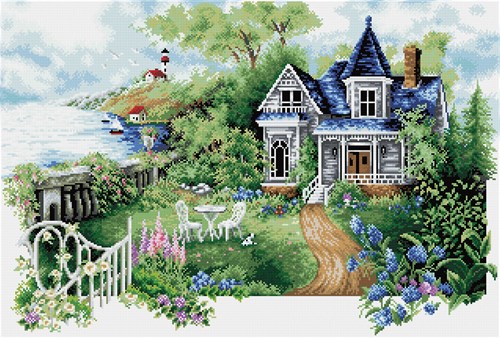 Diamond Dotz diamond painting Summer Hideaway grand paysage