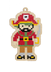 Wizardi Diamond Painting kit créatif pirate pour enfants - jouet créatif