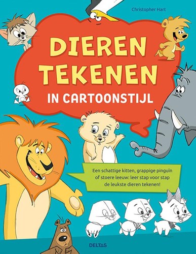 Deltas livre de dessin animaux à dessiner en style cartoon pour enfants