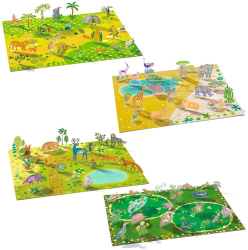 Djeco autocollants animaux - set créatif d'autocollants pour enfants