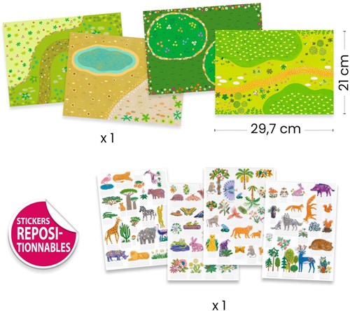 Djeco autocollants animaux - set créatif d'autocollants pour enfants-3