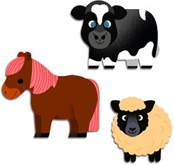 Djeco houten boerderijdieren - educatief speelgoed FSC MIX