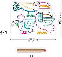 Djeco cartes à colorier jouet animaux sauvages FSC MIX - set créatif-3