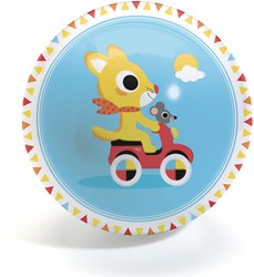 Djeco balle Cute race Ball - Petite balle de jeu animaux 12 cm