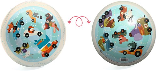 Djeco Traffic ball 22 cm - ballon de jeu coloré pour enfants-3