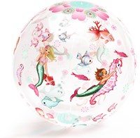 Djeco balle sirène - ballon de jeu gonflable 35 cm pour l'extérieur