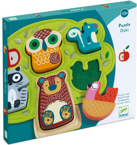 Djeco houten puzzel dieren Oski - bos thema - FSC hout-3