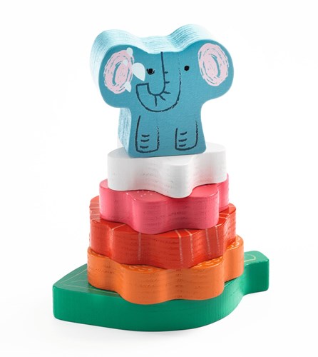Djeco puzzle en bois Puzz & Stack Happy - jouet éducatif FSC-2