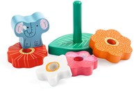 Djeco puzzle en bois Puzz & Stack Happy - jouet éducatif FSC-3