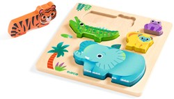 Djeco puzzle en bois WoodyWild - jouet éducatif FSC 100%