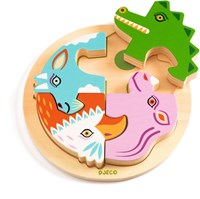 Djeco houten puzzel krokodil - educatief speelgoed FSC 100%