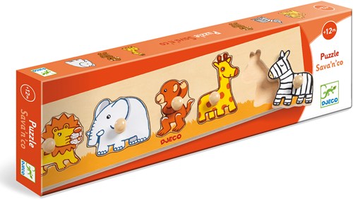 Djeco houten puzzel Sava'n'co - FSC 100% savanne thema-2