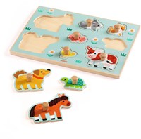 Djeco houten puzzel - peuter speelgoed Dog'n'Co met grote knoppen-3