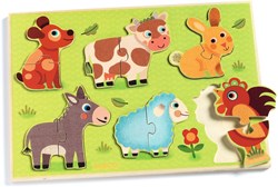 Djeco houten puzzel Coucou cow - boerderij dieren FSC hout