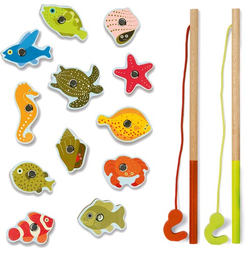 Djeco visspel Fishing tropic - FSC 100% houten speelgoed-2